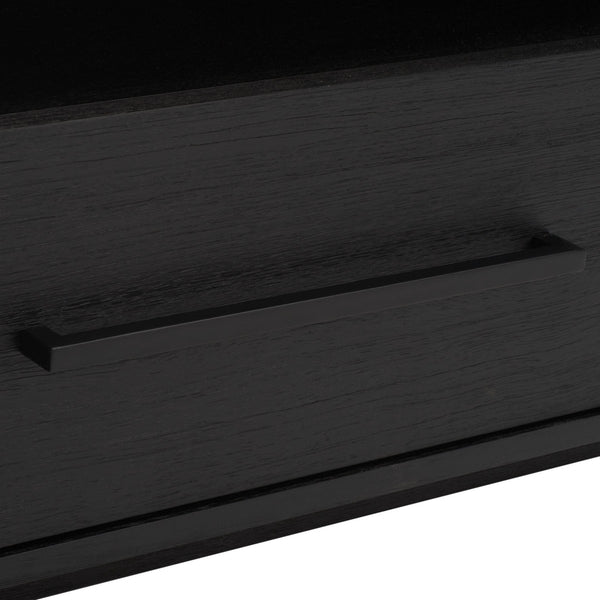 Safavieh Poesy 1 Drawer Nightstand XII23 Black Wood / Metal SFV7200C