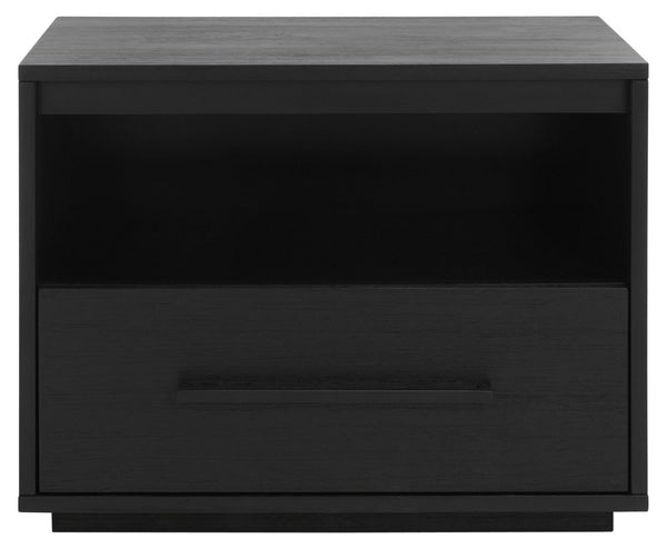 Safavieh Poesy 1 Drawer Nightstand XII23 Black Wood / Metal SFV7200C