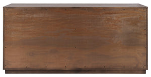 Safavieh ZEUS 6-Drawer Wood Dresser in Medium Oak - Modern Minimalism Meets Durable Craftsmanship for Storage SFV7204A