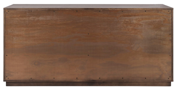Safavieh ZEUS 6-Drawer Wood Dresser in Medium Oak - Modern Minimalism Meets Durable Craftsmanship for Storage SFV7204A