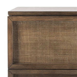 Safavieh ZEUS 6-Drawer Wood Dresser in Medium Oak - Modern Minimalism Meets Durable Craftsmanship for Storage SFV7204A