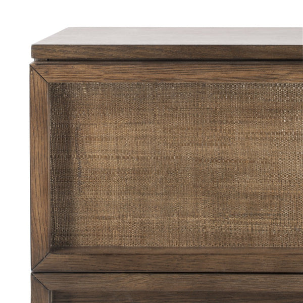 Safavieh ZEUS 6-Drawer Wood Dresser in Medium Oak - Modern Minimalism Meets Durable Craftsmanship for Storage SFV7204A