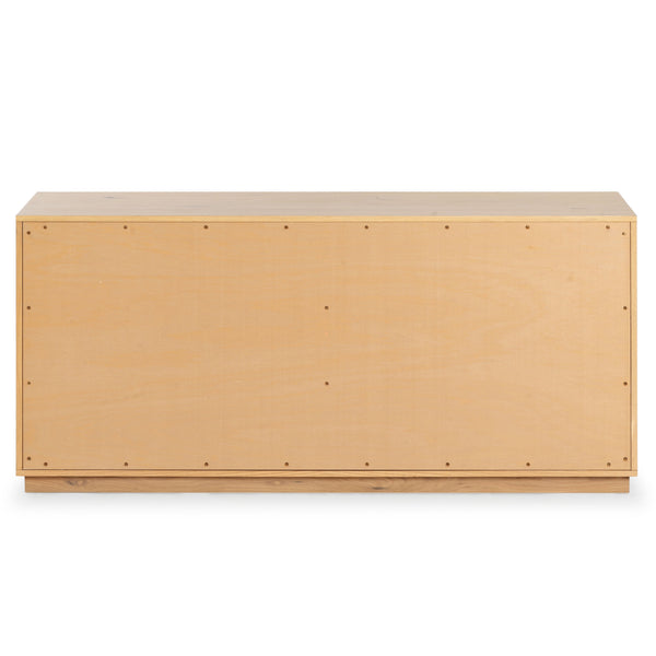 Zeus Six Drawer Wood Dresser With Framed Fronts — Contemporary Durable Storage, Spacious 63" Wide