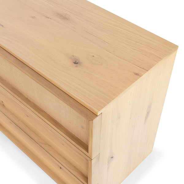 Zeus Six Drawer Wood Dresser With Framed Fronts — Contemporary Durable Storage, Spacious 63" Wide