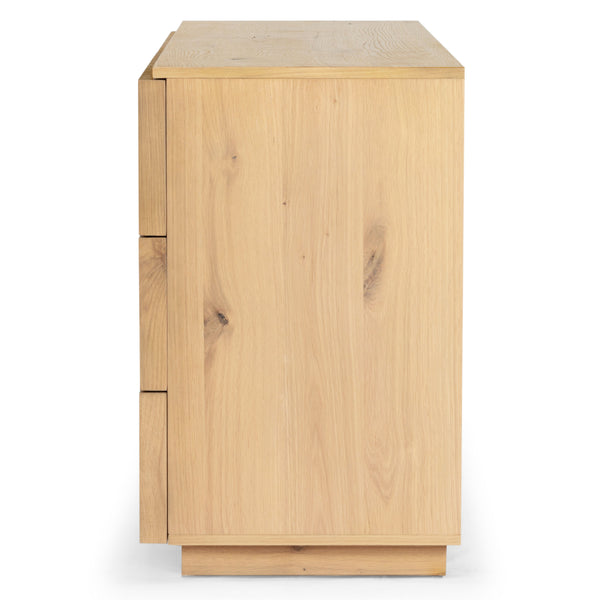 Zeus Six Drawer Wood Dresser With Framed Fronts — Contemporary Durable Storage, Spacious 63" Wide