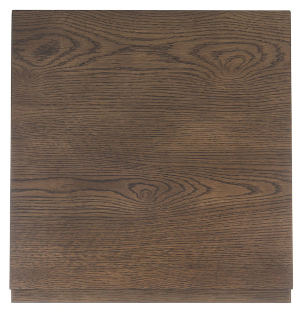 Safavieh ZEUS Two-Drawer Nightstand – Elegant Craftsmanship with Rustic Veneer for Modern Bedroom Style Medium Oak SFV7205A