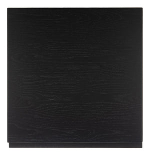 Safavieh ZEUS Two-Drawer Nightstand – Elegant Craftsmanship with Rustic Veneer for Modern Bedroom Style Black SFV7205C