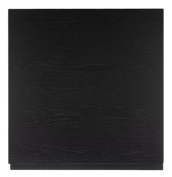 Safavieh ZEUS Two-Drawer Nightstand – Elegant Craftsmanship with Rustic Veneer for Modern Bedroom Style Black SFV7205C