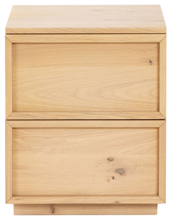 Safavieh Zeus 2-drawer Nightstand - Exquisite Natural Finish With Rustic Oak Veneer For Elegant Spaces Natural 5% Metal,8% Cork Veneer,30% Manufactured Wood,17% Plywood,40% Wood Percentage Sfv7205d