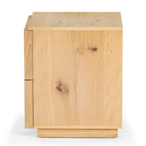 Safavieh Zeus 2-drawer Nightstand - Exquisite Natural Finish With Rustic Oak Veneer For Elegant Spaces Natural 5% Metal,8% Cork Veneer,30% Manufactured Wood,17% Plywood,40% Wood Percentage Sfv7205d