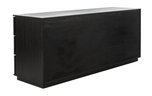 Safavieh PATTY 6-Drawer Dresser - Sculptural Contemporary Design with Spacious Storage for Modern Bedrooms Black SFV7206A