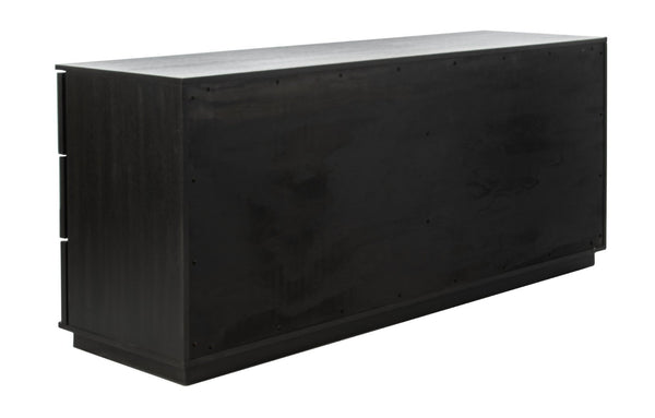 Safavieh PATTY 6-Drawer Dresser - Sculptural Contemporary Design with Spacious Storage for Modern Bedrooms Black SFV7206A
