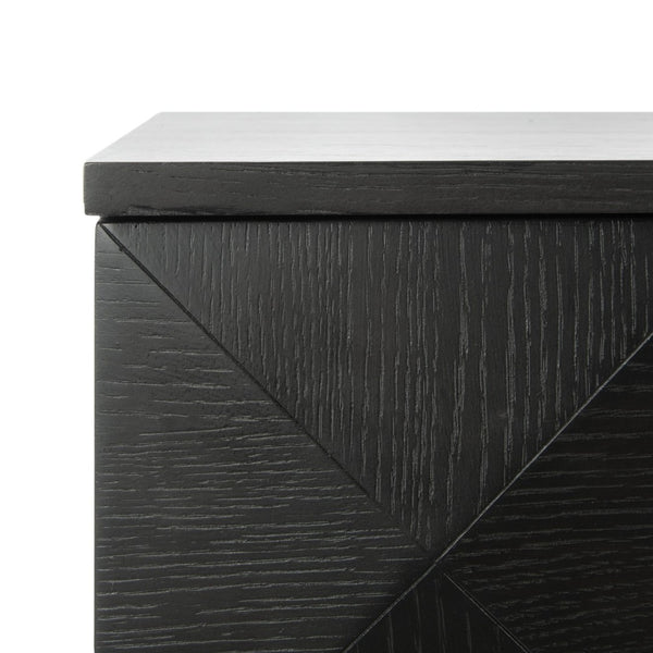 Safavieh PATTY 6-Drawer Dresser - Sculptural Contemporary Design with Spacious Storage for Modern Bedrooms Black SFV7206A