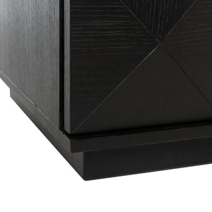 Safavieh PATTY 6-Drawer Dresser - Sculptural Contemporary Design with Spacious Storage for Modern Bedrooms Black SFV7206A