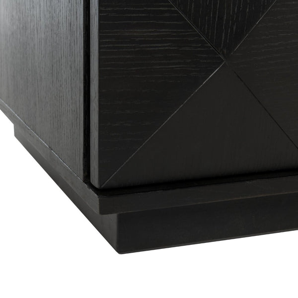 Safavieh PATTY 6-Drawer Dresser - Sculptural Contemporary Design with Spacious Storage for Modern Bedrooms Black SFV7206A