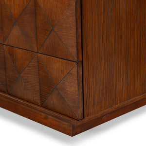Safavieh PATTY 6-Drawer Dresser - Sculptural Contemporary Design with Spacious Storage for Modern Bedrooms Walnut SFV7206B