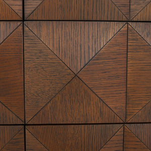 Safavieh PATTY 6-Drawer Dresser - Sculptural Contemporary Design with Spacious Storage for Modern Bedrooms Walnut SFV7206B
