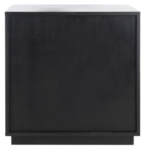 Safavieh PATTY 2 Drawer Nightstand for Smart Storage with Natural Wood Finish and Modern Design Appeal Black SFV7207A