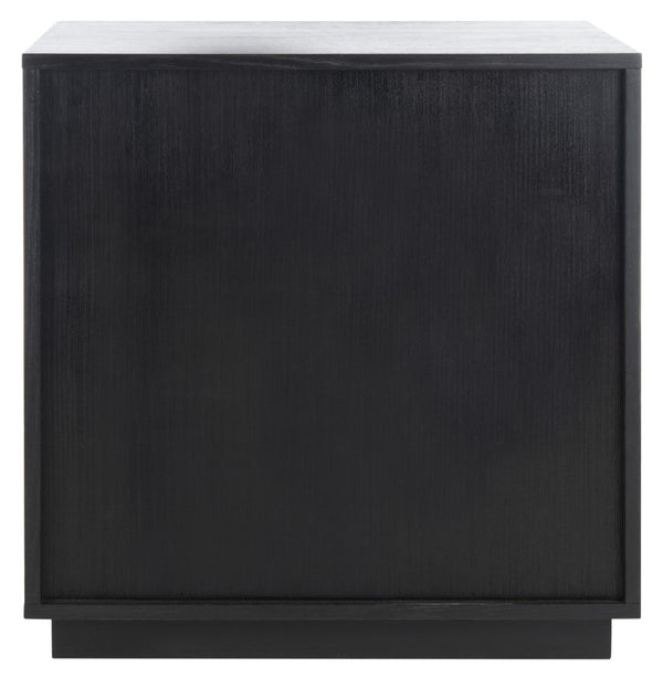 Safavieh PATTY 2 Drawer Nightstand for Smart Storage with Natural Wood Finish and Modern Design Appeal Black SFV7207A