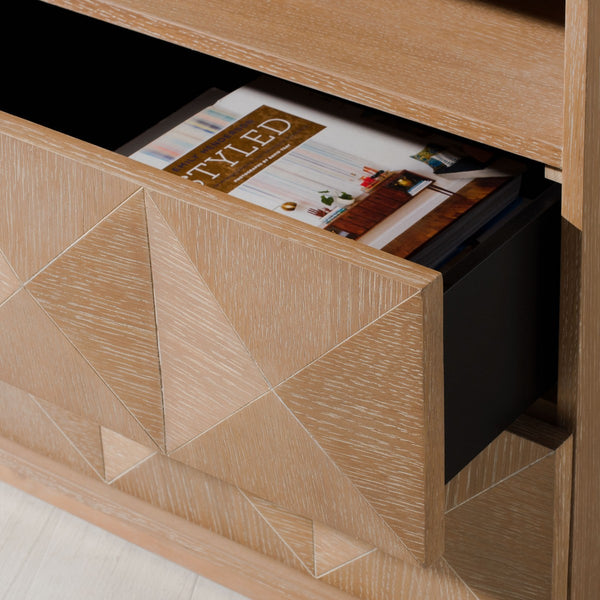 Safavieh Patty 2 Drawer Nightstand XII23 Natural Wood SFV7207C