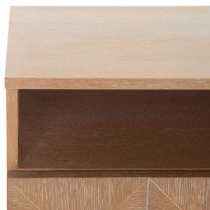 Safavieh Patty 2 Drawer Nightstand XII23 Natural Wood SFV7207C