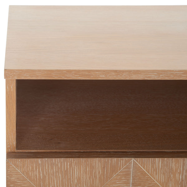 Safavieh Patty 2 Drawer Nightstand XII23 Natural Wood SFV7207C