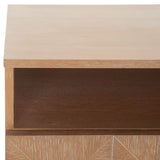 Safavieh Patty 2 Drawer Nightstand XII23 Natural Wood SFV7207C