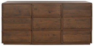 Safavieh Zeus 9 Drawer Dresser Medium Oak SFV7224A