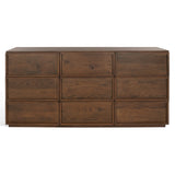 Safavieh Zeus 9 Drawer Dresser Medium Oak SFV7224A
