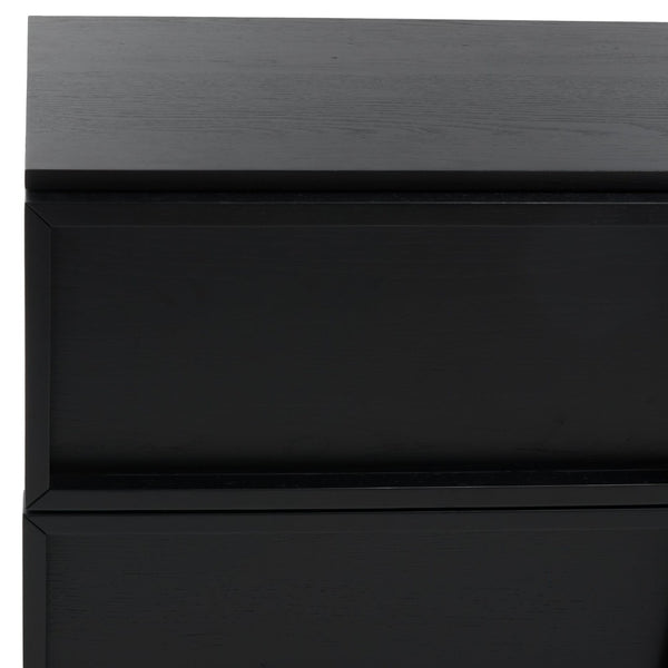 Safavieh ZEUS Nine-Drawer Dresser - Timeless Acacia-Inspired Design for Organized Bedroom Elegance Black SFV7224B
