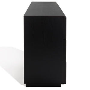 Safavieh ZEUS Nine-Drawer Dresser - Timeless Acacia-Inspired Design for Organized Bedroom Elegance Black SFV7224B