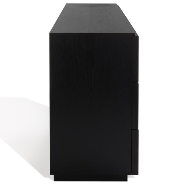 Safavieh ZEUS Nine-Drawer Dresser - Timeless Acacia-Inspired Design for Organized Bedroom Elegance Black SFV7224B