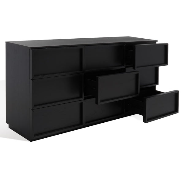 Safavieh Zeus 9 Drawer Dresser Black SFV7224B