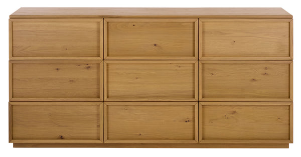 Zeus Nine-Drawer Dresser With Lively Acacia Grain Finish, Durable Construction, Generous Storage (97)
