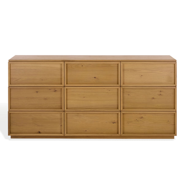 Zeus Nine-Drawer Dresser With Lively Acacia Grain Finish, Durable Construction, Generous Storage (97)