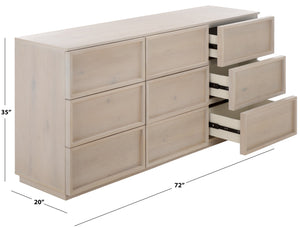 Zeus Nine-Drawer Dresser With Lively Acacia Grain Finish, Durable Construction, Generous Storage (97)