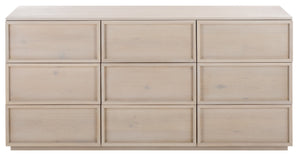 Zeus Nine-Drawer Dresser With Lively Acacia Grain Finish, Durable Construction, Generous Storage (97)