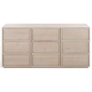 Zeus Nine-Drawer Dresser With Lively Acacia Grain Finish, Durable Construction, Generous Storage (97)