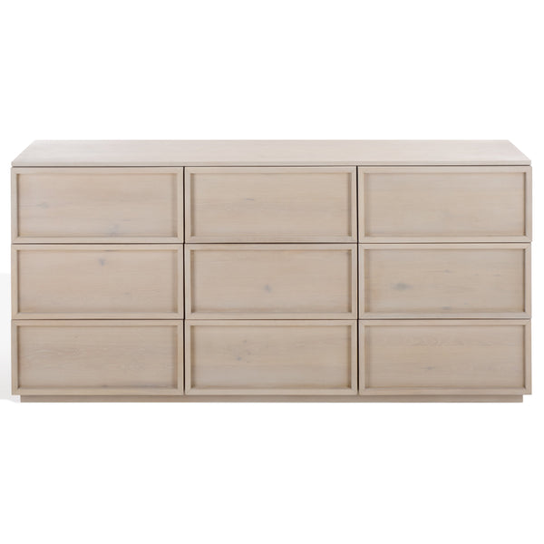 Zeus Nine-Drawer Dresser With Lively Acacia Grain Finish, Durable Construction, Generous Storage (97)