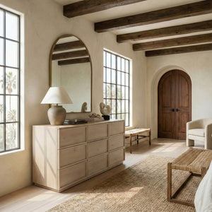 Zeus Nine-Drawer Dresser With Lively Acacia Grain Finish, Durable Construction, Generous Storage (97)