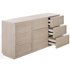 Zeus Nine-Drawer Dresser With Lively Acacia Grain Finish, Durable Construction, Generous Storage (97)