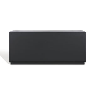 Safavieh PATTY 4-Door Sideboard - Modern Black Oak Storage Unit with Sculptural Diamond Relief Design SFV7225A