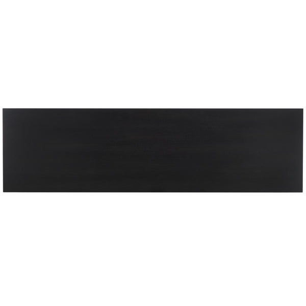 Safavieh PATTY 4-Door Sideboard - Modern Black Oak Storage Unit with Sculptural Diamond Relief Design SFV7225A