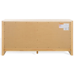 Safavieh BELLAROSE Dresser - Artisan Natural Travertine with Warm Ashwood, Six Spacious Drawers for Storage SFV7226A