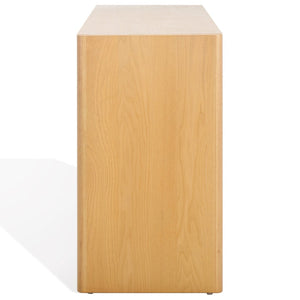 Safavieh BELLAROSE Console Table - Natural Travertine with Drawers for Stylish Entryway & Living Space Decor SFV7230A