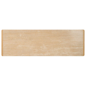 Safavieh BELLAROSE Console Table - Natural Travertine with Drawers for Stylish Entryway & Living Space Decor SFV7230A