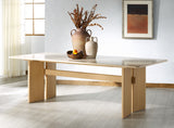 Safavieh Bellarose Travertine Dining Table Natural / Travertine SFV7231A-2BX