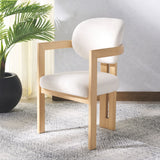 Safavieh Bellarose Arm Chair Ivory / Natural SFV7232A