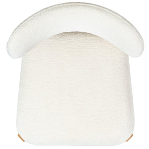 Safavieh TRYSTAN Bouclé Dining Chair - Cozy Scandinavian Elegance in Ivory with Natural Beechwood Frame SFV7233A-SET2
