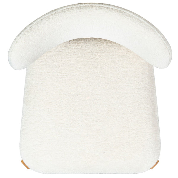 Safavieh TRYSTAN Bouclé Dining Chair - Cozy Scandinavian Elegance in Ivory with Natural Beechwood Frame SFV7233A-SET2